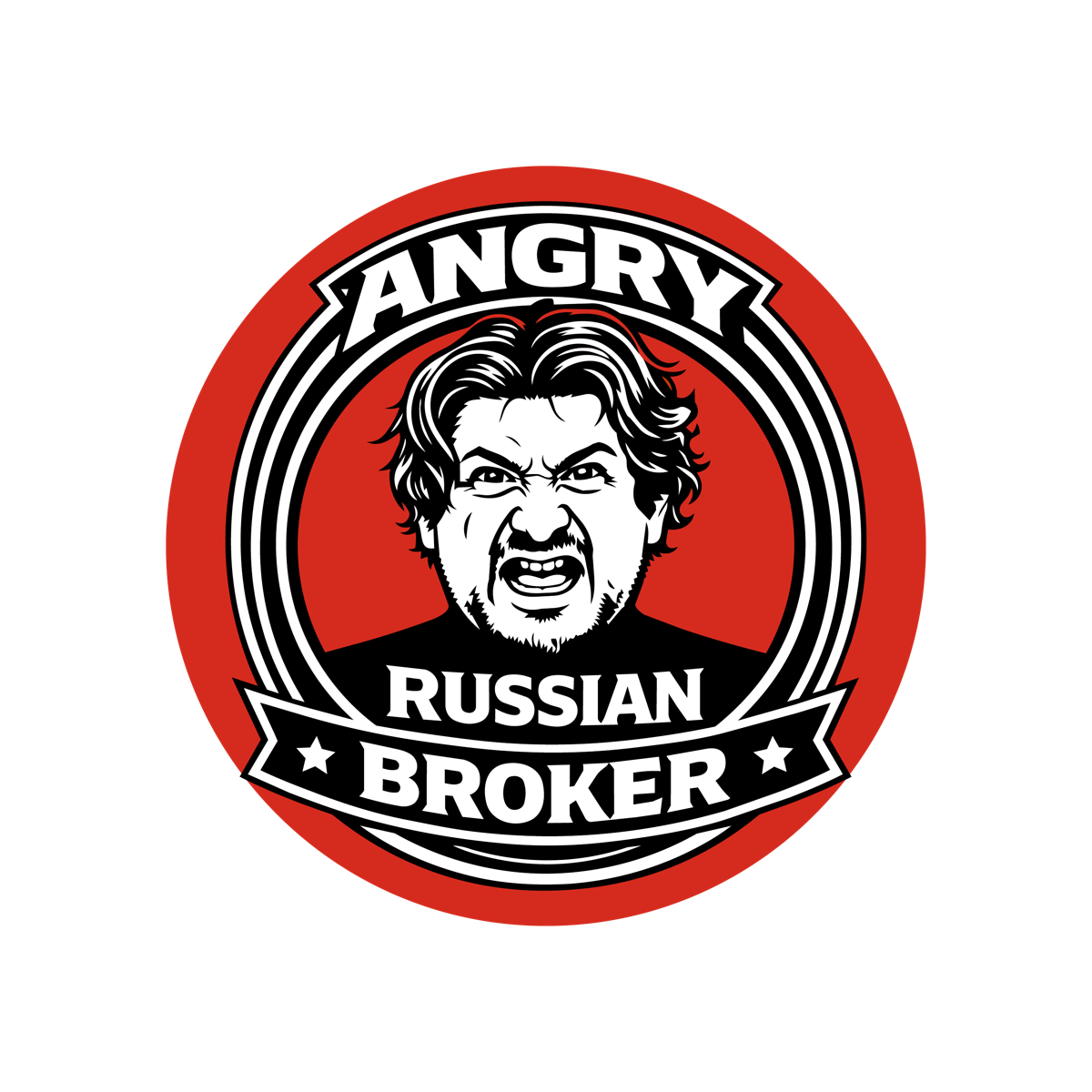 Angry Russian Broker — character logo